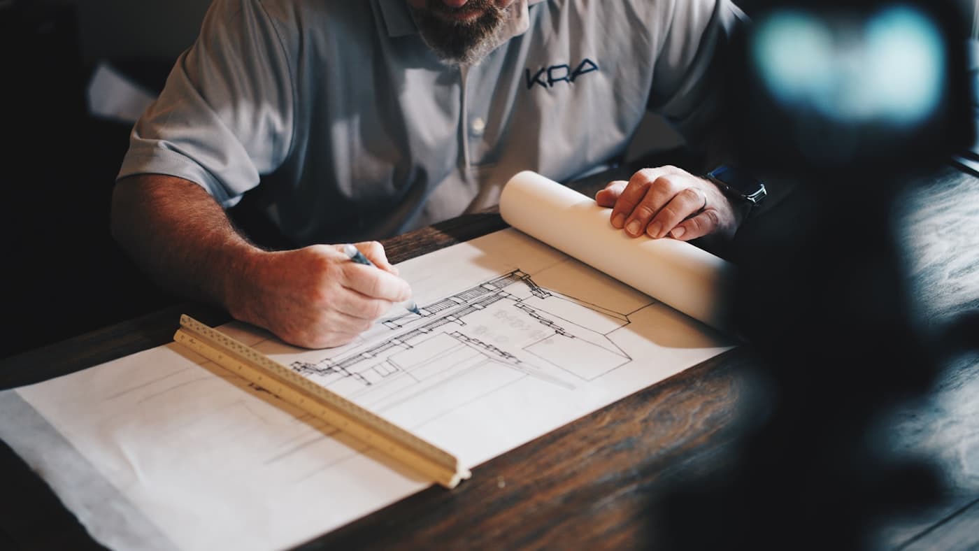 Construction professionals on site